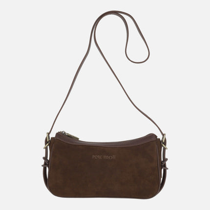 Bolsos bandolera Pepe moll en acabado serraje