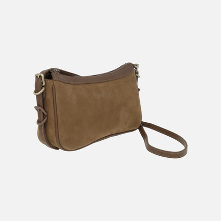 Bolsos bandolera Pepe moll en acabado serraje