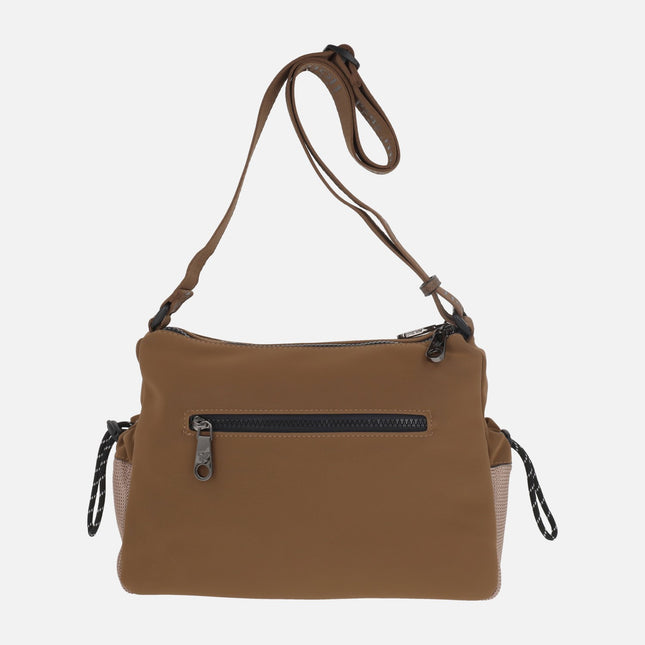 Shoulder bags with exterior pockets