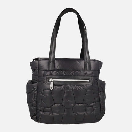 Bolsos para hombro con dos asas en acolchado negro