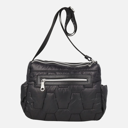 Shoulder bags in quilted fabric