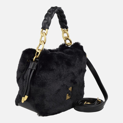 Pepe moll handbags in hair Black with handle on Black and gold