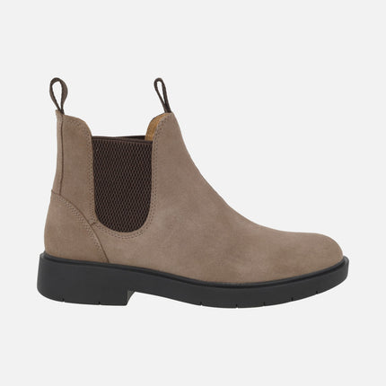 Botines chelsea para mujer en serraje taupe D SPHERICA EC1 B