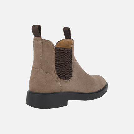 Botines chelsea para mujer en serraje taupe D SPHERICA EC1 B