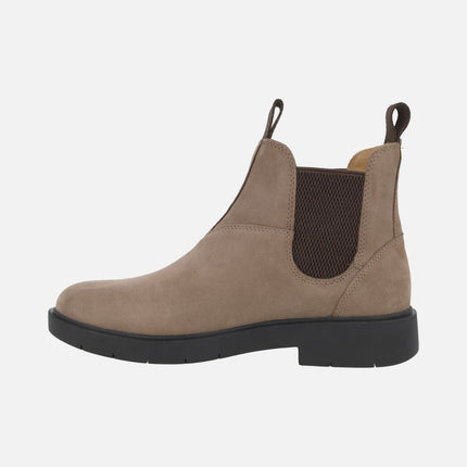 Botines chelsea para mujer en serraje taupe D SPHERICA EC1 B
