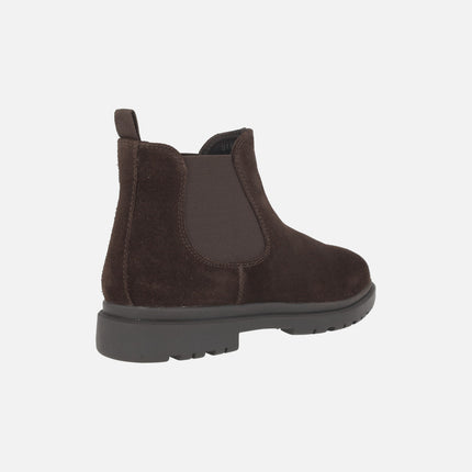 Men's Chelsea style ankle boots in brown suede U ANDALO A
