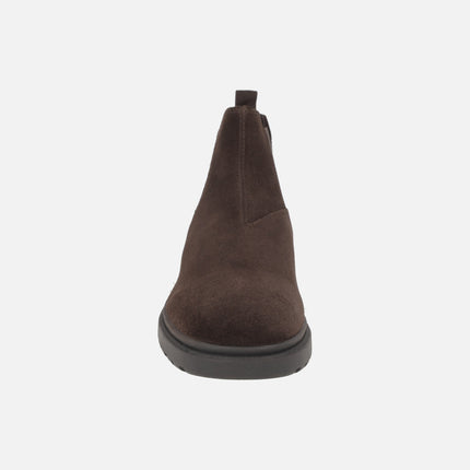 Men's Chelsea style ankle boots in brown suede U ANDALO A