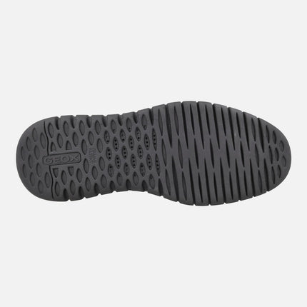Zapatos blucher para hombre en piel negra con sistema Calza fácil FLEXTRIDE F PLUS