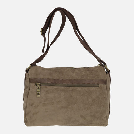 Bolsos bandolera efecto serraje con detalle de estrella con tachas