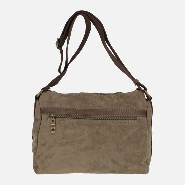Bolsos bandolera efecto serraje con detalle de estrella con tachas