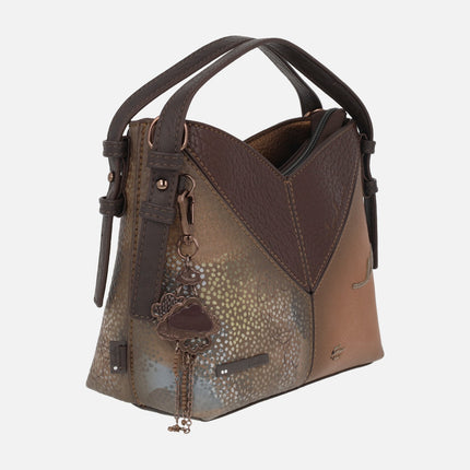 Bolsos Voyage en combinado cuero con asas cortas y bandolera