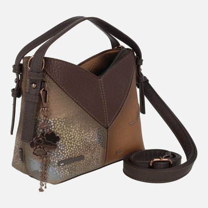 Bolsos Voyage en combinado cuero con asas cortas y bandolera