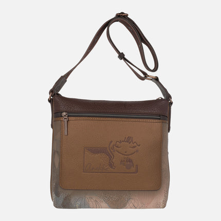 Bolsos bandolera Voyage en combinado cuero y forma cuadrada