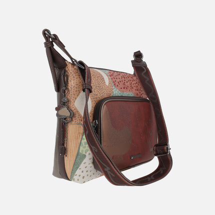 Bolsos bandolera Odyssey de tamaño grande con estampado multicolor