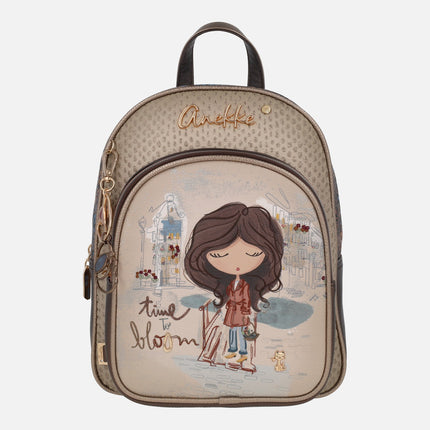 Mochilas Anekke Tulip en combinado beige