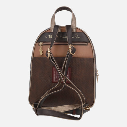 Mochilas Anekke Tulip en combinado beige