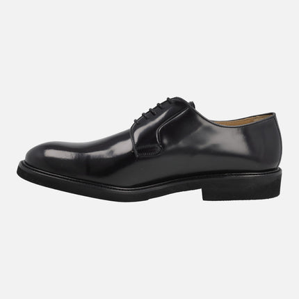 Zapatos de cordones para hombre Robert en piel antik color negro