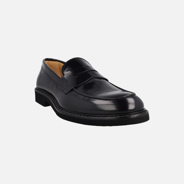 TORO men's moccasins with mask in antik leather