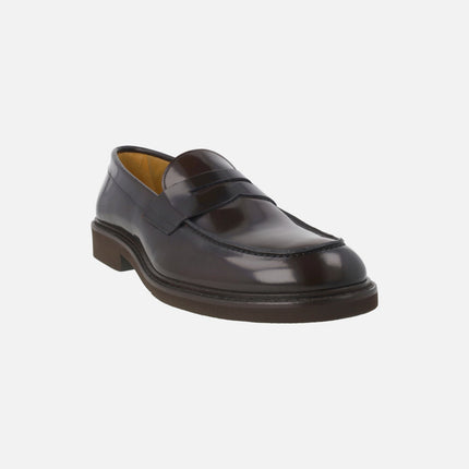 TORO men's moccasins with mask in antik leather