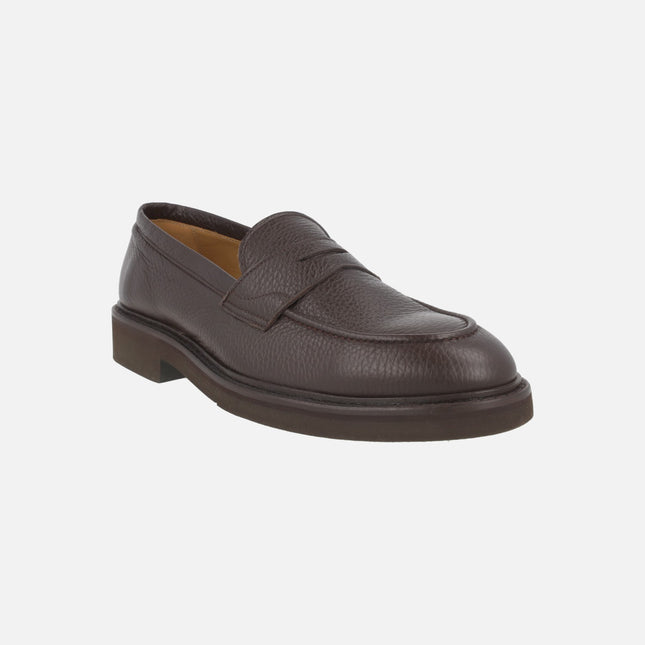 Mocasines para hombre en ciervo marrón chocolate modelo LANZA