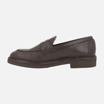 Mocasines para hombre en ciervo marrón chocolate modelo LANZA