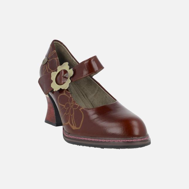 Zapatos de tacón corte salón con pulsera estilo mercedes ELEAO 01