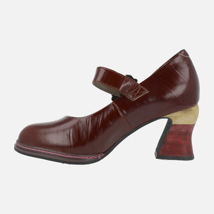 Zapatos de tacón corte salón con pulsera estilo mercedes ELEAO 01