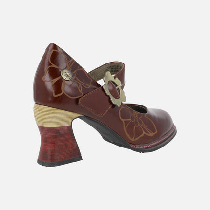 Zapatos de tacón corte salón con pulsera estilo mercedes ELEAO 01