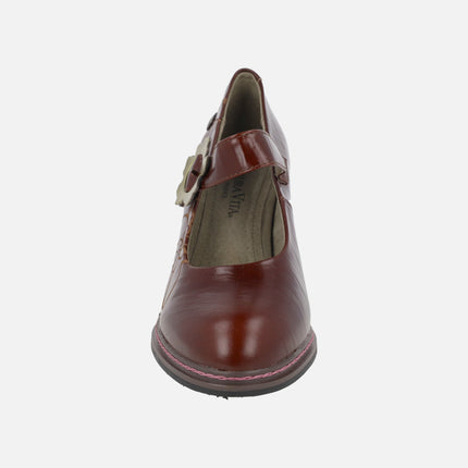Zapatos de tacón corte salón con pulsera estilo mercedes ELEAO 01