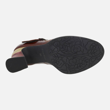 Zapatos de tacón corte salón con pulsera estilo mercedes ELEAO 01