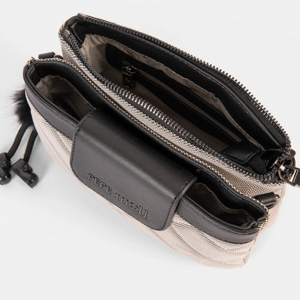 Bolsos bandolera con diseño acolchado y adorno de pompón