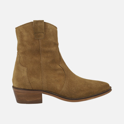 Botines Alpe Cecile en piel serraje baby silk