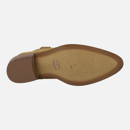 Botines Alpe Cecile en piel serraje baby silk