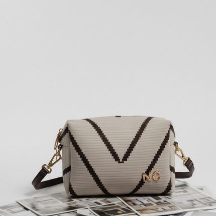 Bolsos bandolera de punto estructurado en tejido zig zag
