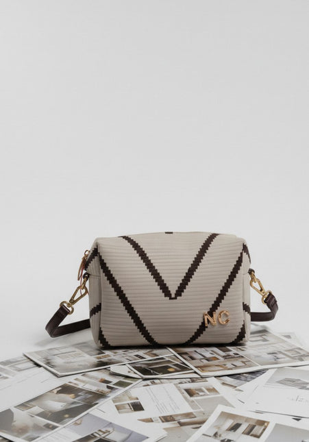 Bolsos bandolera de punto estructurado en tejido zig zag