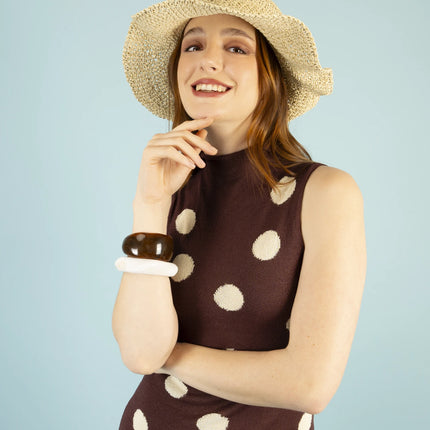Braided raffia hat