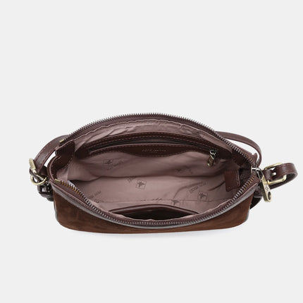 Bolsos bandolera Pepe moll en acabado serraje