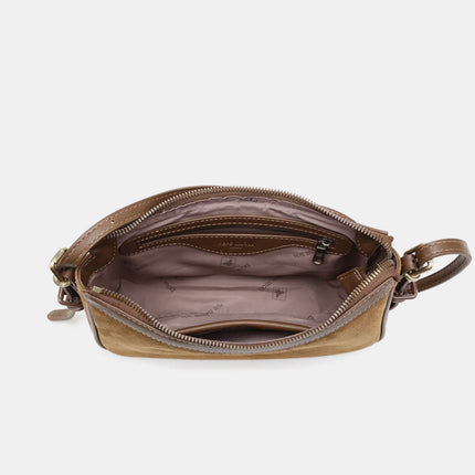 Bolsos bandolera Pepe moll en acabado serraje