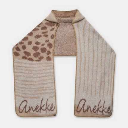 Bufanda con capucha en combinado beige de Anekke