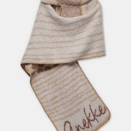 Bufanda con capucha en combinado beige de Anekke