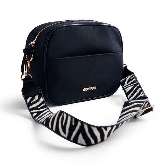 Bolsos bandolera Gioseppo Dalkeith en negro y print cebra