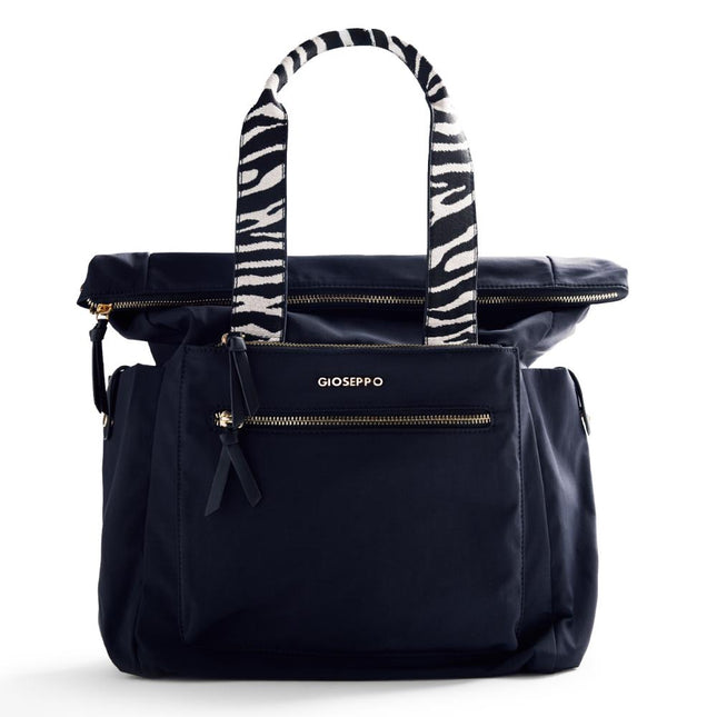 Bolso - mochila Kilburn en negro y print cebra