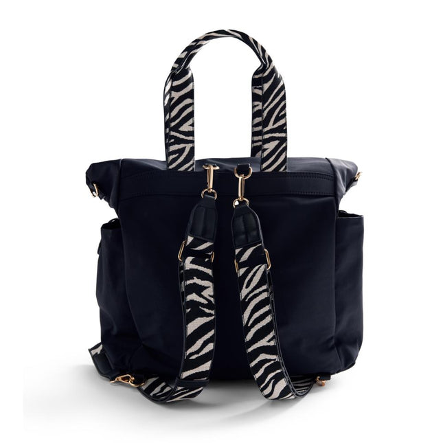 Bolso - mochila Kilburn en negro y print cebra