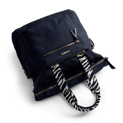 Bolso - mochila Kilburn en negro y print cebra