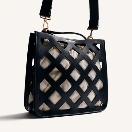 Bolsos bandolera en negro con calados Tacurong