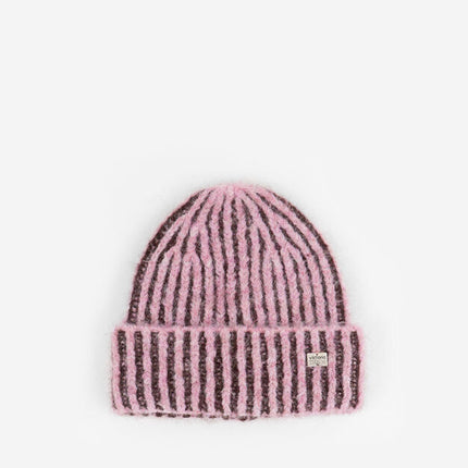 Gorros de punto canalé bicolor Victoria