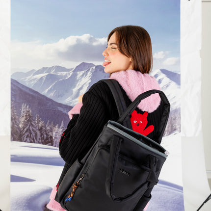 Bolsos mochila Victoria en tejido nylon con detalle de nudo