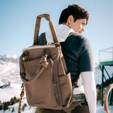 Bolsos mochila Victoria en tejido nylon con detalle de nudo