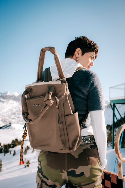 Bolsos mochila Victoria en tejido nylon con detalle de nudo