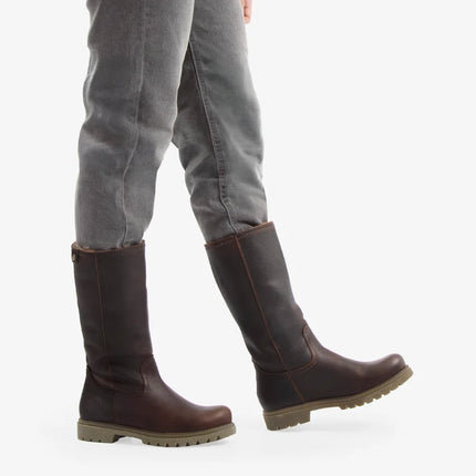 BAMBINA fur-lined leather boots